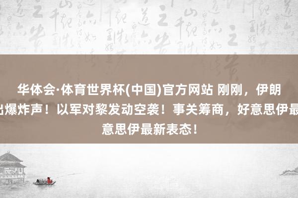 华体会·体育世界杯(中国)官方网站 刚刚，伊朗南部传出爆炸声！以军对黎发动空袭！事关筹商，好意思伊最新表态！