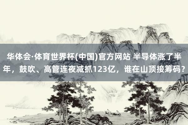 华体会·体育世界杯(中国)官方网站 半导体涨了半年，鼓吹、高管连夜减抓123亿，谁在山顶接筹码？