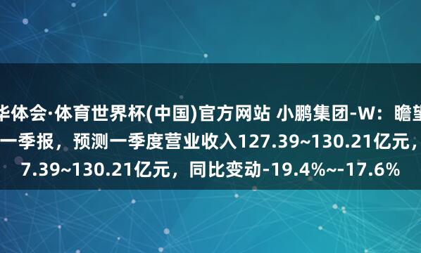 华体会·体育世界杯(中国)官方网站 小鹏集团-W：瞻望2026年5月28日公布一季报，预测一季度营业收入127.39~130.21亿元，同比变动-19.4%~-17.6%