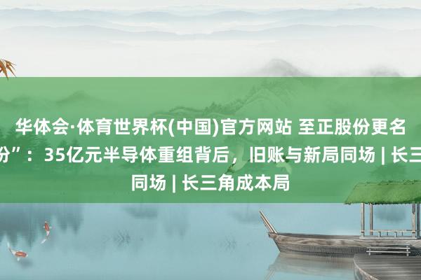 华体会·体育世界杯(中国)官方网站 至正股份更名“开端股份”：35亿元半导体重组背后，旧账与新局同场 | 长三角成本局