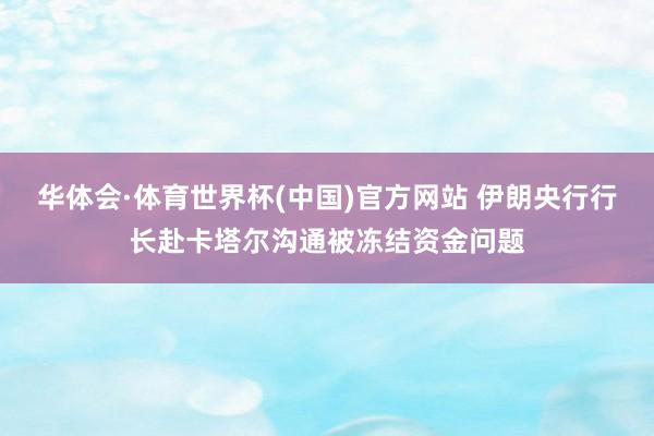 华体会·体育世界杯(中国)官方网站 伊朗央行行长赴卡塔尔沟通被冻结资金问题