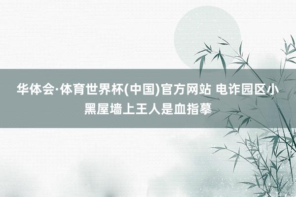 华体会·体育世界杯(中国)官方网站 电诈园区小黑屋墙上王人是血指摹