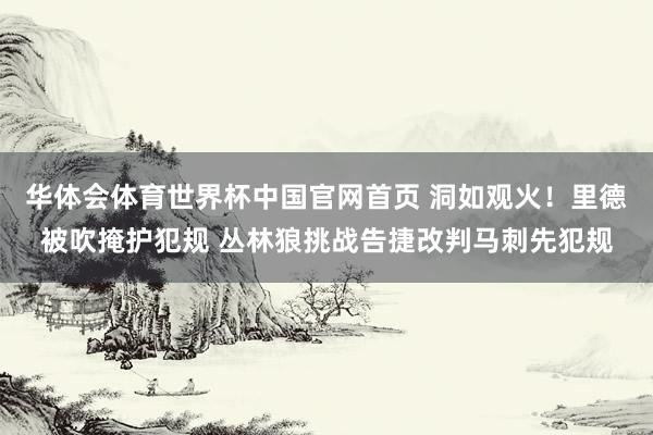 华体会体育世界杯中国官网首页 洞如观火！里德被吹掩护犯规 丛林狼挑战告捷改判马刺先犯规