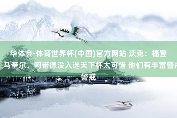 华体会·体育世界杯(中国)官方网站 沃克：福登、马奎尔、阿诺德没入选天下杯太可惜 他们有丰富警戒