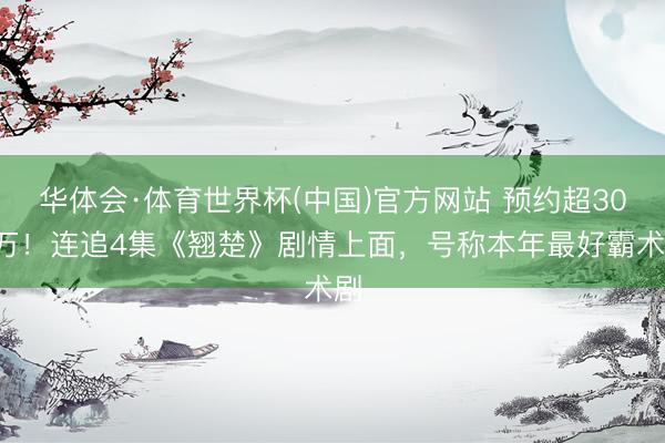 华体会·体育世界杯(中国)官方网站 预约超300万！连追4集《翘楚》剧情上面，号称本年最好霸术剧