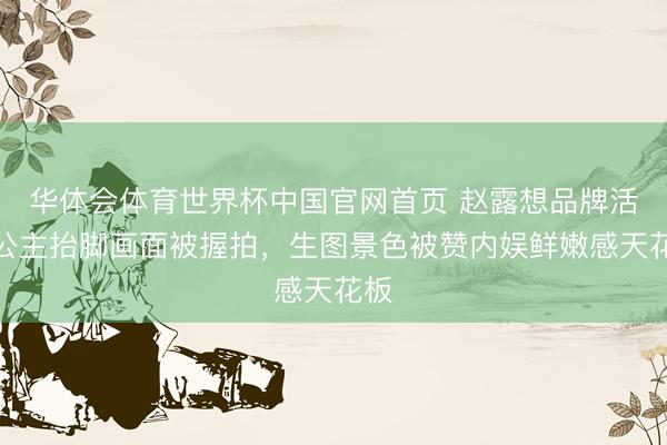 华体会体育世界杯中国官网首页 赵露想品牌活动公主抬脚画面被握拍，生图景色被赞内娱鲜嫩感天花板
